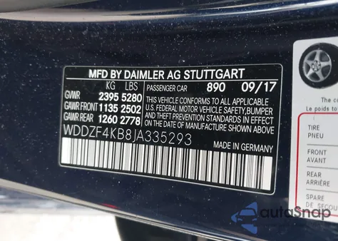 2018 Mercedes-Benz E 300 4Matic from USA, damaged, VIN WDDZF4KB8JA335293
